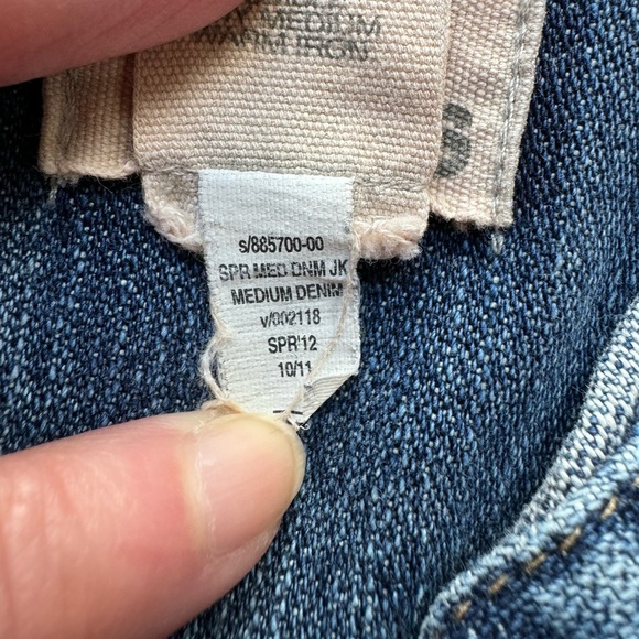 GAP Jeans 100% Cotton Classic Denim Blue Jean Jacket - XS - Picture 9 of 10